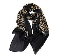 LumiSyne Seidenschal Damen Warm Weich Seidentuch Herbst Winter Animal Print Schal Leopard Pfau Pferd Muster Lange Halstücher Sonnenschut Stola Ganzjährig