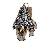 LumiSyne Seidenschal Damen Warm Weich Seidentuch Herbst Winter Animal Print Schal Leopard Pfau Pferd Muster Lange Halstücher Sonnenschut Stola Ganzjährig