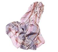 LumiSyne Seidenschal Damen Warm Weich Seidentuch Herbst Winter Retro Kunst Malerei Muster Hochwertige Weiche Natürliche Seide Lange Halstücher Sonnenschut Stola Ganzjährig