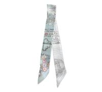 LumiSyne Skinny Seidenschal Damen Mädchen Schmale Halstuch Blumen Gedruckt Geometrisch Kette Muster Leicht Satin Schal Stirnbänder Kopfschmuck Haarschal Griff Wrap Ribbon