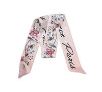 LumiSyne Skinny Seidenschal Damen Mädchen Schmale Lange Halstuch Blume Druck Buchstaben Muster Romantisch Künstlerisch Stil Satin Ribbon Seidentüch Krawatte Kopfschmuck Haarschal Handtasche Griffband
