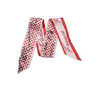LumiSyne Skinny Seidenschal Damen Mädchen Schmale Lange Halstuch Blume Druck Buchstaben Muster Romantisch Künstlerisch Stil Satin Ribbon Seidentüch Krawatte Kopfschmuck Haarschal Handtasche Griffband