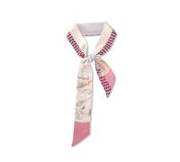 LumiSyne Skinny Seidenschal Damen Mädchen Schmale Lange Halstuch Blume Druck Chinesischer Stil Malerei Muster Elegante Künstlerisch Stil Seidentüch Krawatte Kopfschmuck Haarschal Griff Wrap Ribbon