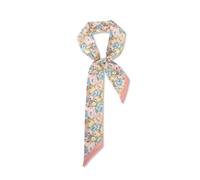 LumiSyne Skinny Seidenschal Damen Mädchen Schmale Lange Halstuch Blume Druck Chinesischer Stil Malerei Muster Elegante Künstlerisch Stil Seidentüch Krawatte Kopfschmuck Haarschal Griff Wrap Ribbon