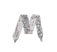LumiSyne Skinny Seidenschal Damen Mädchen Schmale Lange Halstuch Blumen Baum Druck Buchstaben Muster Retro Künstlerisch Stil Satin Ribbon Seidentüch Krawatte Kopfschmuck Haarschal Handtasche Griffband