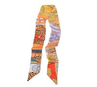 LumiSyne Skinny Seidenschal Damen Mädchen Schmale Lange Halstuch Blumen Baum Druck Buchstaben Muster Retro Künstlerisch Stil Satin Ribbon Seidentüch Krawatte Kopfschmuck Haarschal Handtasche Griffband