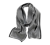 LumiSyne Streifen Skinny Schal Damen Seidig Satin Schals Klassischer Streifen Französische Eleganz Geschäft Stil Schmaler Lange Halstuch Dekorative Bandana Kopfschmuck Stirnbänder Griff Wrap Ribbon