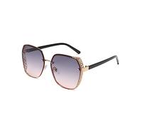 LumiSyne Übergroß Polarisiert Sonnenbrille Herren Damen Transparente Farbverlauf Linsen Hohle Metall Rahmen Frauen Sonnenbrillen UV400 Schutz Blendschutz Mode Schatten Brille Für Outdoor Reisen Fahren