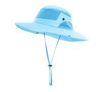 LumiSyne Unisex Sonnenhut Mit Breite krempe, UPF 50+, Atmungsaktives Mesh, Verstellbare Sitz, Outdoor Boonie Hut Mit Knopf Und Kinnband, Faltbar Fischerhut, Sommerhut, Wandern Camping Gartenarbeit