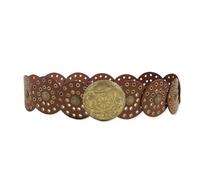 LumiSyne Vintage Breiter Scheibengürtel Für Damen Western Cowgirl Ledergürtel Aushöhlen Concho PU leder disk metallschnalle taillengürtel für kleider jeans hosen