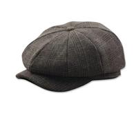 LumiSyne Vintage Newsboy Stil Tellermütze Schiebermütze Herren Damen 8 Panel Baker Boy Schirmmütze Fischgräten Tweed Wollmischung Einstellbar Gatsby Cap Cabbie Flat Cap Für Herbst Winter