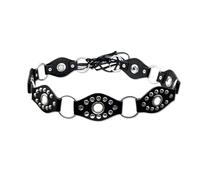 LumiSyne Vintage Western Gürtel Für Damen Breite Scheibengürtel Metallring Leder Glied Nieten Besetzt Schnürung Stil Concho Ledergürtel Cowgirl Taillengürtel Für Jeans Hosen Kleider Y2K Grunge Zubehör