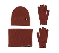 LumiSyne Winter 3 In 1 Mütze Schal Handschuh Sets Für Herren Damen Einfarbig Beanie Strickmütze Touchscreen Handschuhe Halswärmer Mit Thermisch Fleece Futter Kaltes Wetter Warme Sets