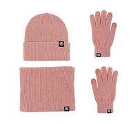 LumiSyne Winter 3 In 1 Mütze Schal Handschuh Sets Für Herren Damen Einfarbig Beanie Strickmütze Touchscreen Handschuhe Halswärmer Mit Thermisch Fleece Futter Kaltes Wetter Warme Sets