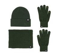 LumiSyne Winter 3 In 1 Mütze Schal Handschuh Sets Für Herren Damen Einfarbig Beanie Strickmütze Touchscreen Handschuhe Halswärmer Mit Thermisch Fleece Futter Kaltes Wetter Warme Sets