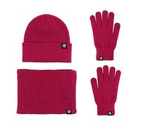 LumiSyne Winter 3 In 1 Mütze Schal Handschuh Sets Für Herren Damen Einfarbig Beanie Strickmütze Touchscreen Handschuhe Halswärmer Mit Thermisch Fleece Futter Kaltes Wetter Warme Sets
