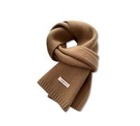 LumiSyne Winter Gestrickte Schal Für Damen Herren Australische Wolle Schal Einfache Einfarbig Rippen Strick Lange Halstuch Pashmina Weiche Warm Schal Kragen 160×20cm