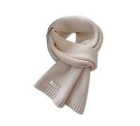 LumiSyne Winter Gestrickte Schal Für Damen Herren Australische Wolle Schal Einfache Einfarbig Rippen Strick Lange Halstuch Pashmina Weiche Warm Schal Kragen 160×20cm