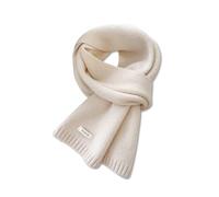 LumiSyne Winter Gestrickte Schal Für Damen Herren Australische Wolle Schal Einfache Einfarbig Rippen Strick Lange Halstuch Pashmina Weiche Warm Schal Kragen 160×20cm