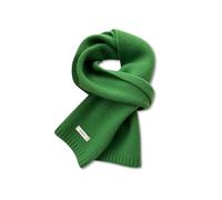 LumiSyne Winter Gestrickte Unisex-Schal Australische Wolle Einfache Einfarbig Rippen Strick Lange Halstuch Pashmina Weiche Warm Schal Kragen 160×20cm Grün