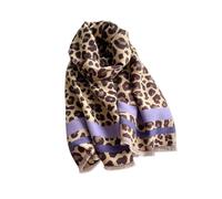 LumiSyne Winter Kaschmir Schal Für Damen Pashmina Schal Und Wickeltuch Leoparden Tiermuster Klassischer Mode Stil Reversible Schal Mit Quasten Große Lange Halstuch Weiche Warme Schultertuch Stola