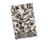 LumiSyne Winter Schal Kaschmir Schal Für Damen Tusche Blumen Muster Frauen Pashmina Schals Mit Quasten Lange Halstuch Weiche Warmer Schultertuch Stola