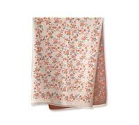 LumiSyne Winter Schal Kaschmir Stolen Damen Mädchen Doppelseitig Zweifarbig Romantisch Rose Blumen Muster Reversible Schal Mit Quasten Groß Pashmina Schal Lange Halstuch Dicke Warme Schultertuch Stola