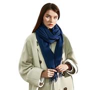 LumiSyne Winter Senior Kaschmir Schal Für Damen Klassisch Einfarbig Wollschal Mit Quasten Weiche Langer Pashmina Schals Warme Schultertuch Stola