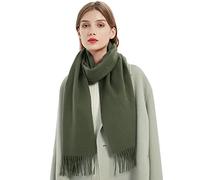 LumiSyne Winter Senior Kaschmir Schal Für Damen Klassisch Einfarbig Wollschal Mit Quasten Weiche Langer Pashmina Schals Warme Schultertuch Stola