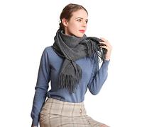 LumiSyne Winter Senior Kaschmir Schal Für Damen Pashminaschal Unifarben Mit Quasten Lang Und Verdickt Schals Tücher Hochzeit Stola