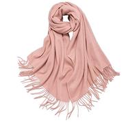 LumiSyne Winter Senior Kaschmir Schal Für Damen Warme Pashmina Einfarbige Schals Mit Quasten Unifarben Tücher Weiche Wolle Langer Verdickter Stolen