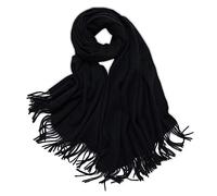 LumiSyne Winter Senior Kaschmir Schal Für Damen Warme Pashmina Einfarbige Schals Mit Quasten Unifarben Tücher Weiche Wolle Langer Verdickter Stolen