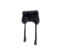 LumiSyne Wintermütze Für Damen Mädchen Stricken Ohrenklappe Hut Niedliche Katzenohr Form Trendy y2k Style Pelzige Strickmütze Mit Bunten Tupfen Langen Ohrriemen Warme Peruanische Beanie Foto Requisite