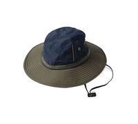 LumiSyne Zweifarbig Fischerhut Damen Herren Sonnenhut Breite Krempe UPF 50+ Verstellbare Passform Atmungsaktives Mesh Packbar Boonie Hat Mit Kinnband Für Reisen Klettern Angeln Gartenarbeit Outdoor