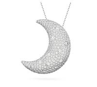 Luna Anhänger, Mond, Weiß, Rhodiniert OS