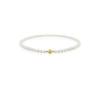 Luna-Pearls - HS1051 - Collier - 925 Silber gelbvergoldet - Süßwasser-Perle - 45cm