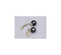Luna-Pearls - O90 - Ohrclips - 585/- Gold - 2.1cm - Tahitiperlen 10mm