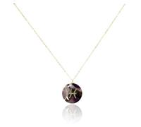Luna Roy Hearts & Minds Sternzeichen-Halskette, 18 K vergoldet, Amethyst oder Rosenquarz, Talla única, ajustable, Gold Goldfarben Amethyst Rosenquarz, Amethyst Quarz
