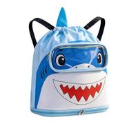 Lunaobrik Swimming Bag Shark Cartoon - Backpack with Shoe Compartment