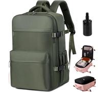 Lunapack Backpack, Luna Pack Backpack, Mylunapack, Vakuum Rucksack Handgepäck mit pumpe, Wasserdicht Handgepäcktasche, Vakuum Rucksack Handgepäck Reiserucksack Flugzeug für Damen Herren (Grün)