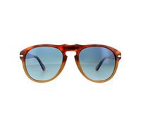 Lunettes De Soleil Persol 0649 1025S3 Resina E Sale Bleu Brun Polarisé 54mm Einheitsgröße