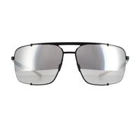 Lunettes de soleil Porsche Design P8919 Un miroir en argent de mercure rouge noir Einheitsgröße