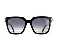 Lunettes de soleil Tom Ford Selby FT0952 01d fumée noire brillante polarisée Einheitsgröße