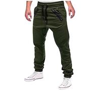 LUNULE Angebote des Tages, Sporthose Herren Lang Sommerhosen Herren Regular Fit Sporthose Mit Kordelzug Männer Einfarbig Sweathose Casual Mountainbike Hose Herren Radhose Herren Lang(Green,XL)