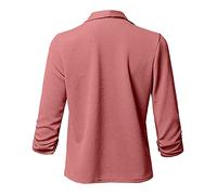 LUNULE Blazer Damen Elegant Einfarbig Langarm Arbeit Büro Open Front Jacke Business Jacken Leicht Dünne Sakko Cardigan Longblazer Slim Fit Basic Jacket Mantel Klassisch Blazerjacke Outwear