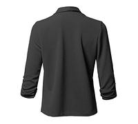 LUNULE Blazer Damen Elegant Einfarbig Langarm Arbeit Büro Open Front Jacke Business Jacken Leicht Dünne Sakko Cardigan Longblazer Slim Fit Basic Jacket Mantel Klassisch Blazerjacke Outwear