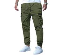 LUNULE Cargohose Herren Jogginghose Herren Lang Elastische Taille Sporthose mit Taschen Casual Bequeme Laufhose Modern Cargo Hose Herrenhosen Männer Trainingshose Regular Fit Chino Hosen Outdoorhose