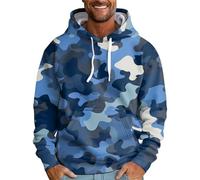 LUNULE Hoodie Herren Kuschelhoodie Camouflage Druck Langarm Pullover Mit Kapuze Casual Sport Sweatshirt Hoody Locker Weihnachtspulli Weihnachts