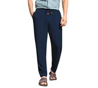 LUNULE Meine Bestellung, Arbeitshose Herren Cargohose Herren Baggy Einfarbig Baggy Hose Elastische Taille Hosen Männer Freizeithose Wanderhose Herren Sommer Tactical Pants(Marine,XXL)