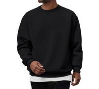 LUNULE Sweatshirt Herren Einfarbig Rundhals Langarm Pullover Ohne Kapuze Casual Regular Fit Langarmshirt Basic Sport Shirt Oberteile Männer Winterpullover Warme Bequeme Arbeitspullover Sweatshirts